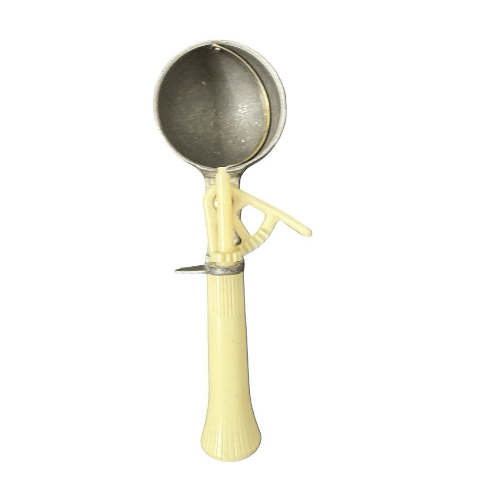 Vintage Bonny Products Mechanical Ice Cream Scoop White Handle USA